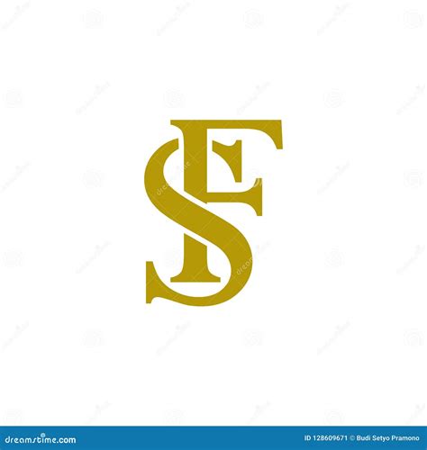 initial sf logo design vector template stock vector illustration  emblem modern