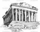 Parthenon Athens sketch template