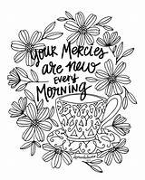 Coloring Lamentations Pages Bible Canvas Mercies Verse Printable Color Adults Words Adult Cup Every Canvasondemand Choose Board sketch template