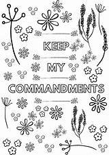 Commandments Yw Lds Seeingdandy sketch template