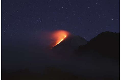 Lava Streams From Indonesias Mount Merapi In New Eruption