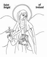 Brigid St Coloring Ireland Colouring Pages Saint Bridget Saints Kids Catholic Sheets Sheet Santi Color Children Colorare Da Feast Disegni sketch template