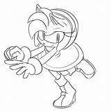 Amy Rose Coloring Pages Coloringtop sketch template
