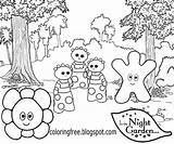 Night Garden Colouring Haahoos Kids Coloring Printable Pages Easy Sketching Flower Colour Drawing Color Productions Puppet Addition Fantastic Bbc Cartoon sketch template