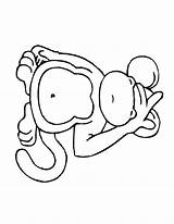 Coloring Monkey Pages Cartoon Library Clipart sketch template