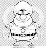 Facing Plump Granny Super Front Outlined Coloring Clipart Vector Cartoon Thoman Cory sketch template