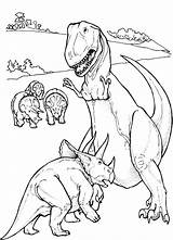 Trex Tyrannosaurus Dinosauriers Kleurplaten Vechtende Angry Triceratop Bestappsforkids Inspirant Preschoolers Kidscolouringpages sketch template