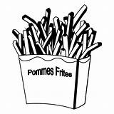 Fries Coloring Pages French Drawing Fry Clipart Clip Malvorlagen Kids Cliparts Getdrawings Popular sketch template