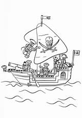 Lego Coloring Ship Pirate Pages Printable Categories sketch template