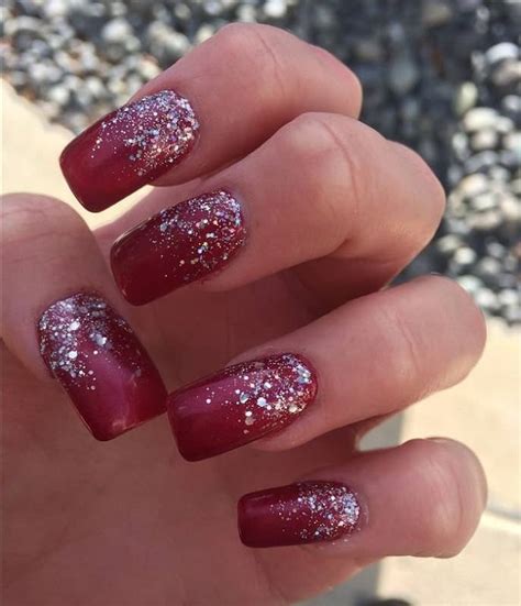 Red And Silver Glitter Ombre Nails It Will Be Fantastic To Mix