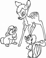 Coloring Thumper Pages Bambi Flower Wecoloringpage sketch template