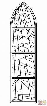 Fenster Kirche Ausmalbilder Kirchenfenster Ausmalen Anglican Glasmalerei Supercoloring Zeichnen sketch template