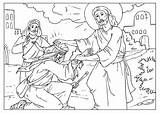 Heilt Kleurplaat Jezus Malvorlage Geneest Ausmalbild Religioso Ensino Ausdrucken sketch template