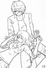 Couple Lineart Mango Captain Anime Deviantart Cute Manga Coloring Pages Drawing Couples Drawings Favourites Add Choose Board sketch template