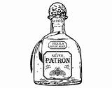 Bottle Patron Tequila Svg Alcohol Etsy Tattoo Cricut sketch template