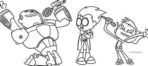 Teen Titans Go Serious Business Music Time Coloring Page