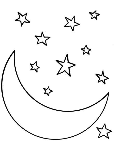 moon  stars coloring pages  adults   star coloring pages