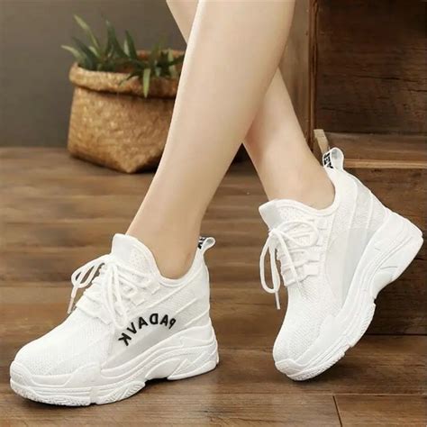 white trendy shoes women flats platform femme chaussures femmes