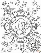 Taurus Tauro Zodiaco Signos Znaki Signo Sheets Zodiaku Supercoloring Mandala Mandalas Sagitario Astronomy Zodiacale Disegno Segno Drukuj sketch template