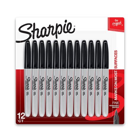 buy sharpie permanent markers fine point black  count   desertcartuae