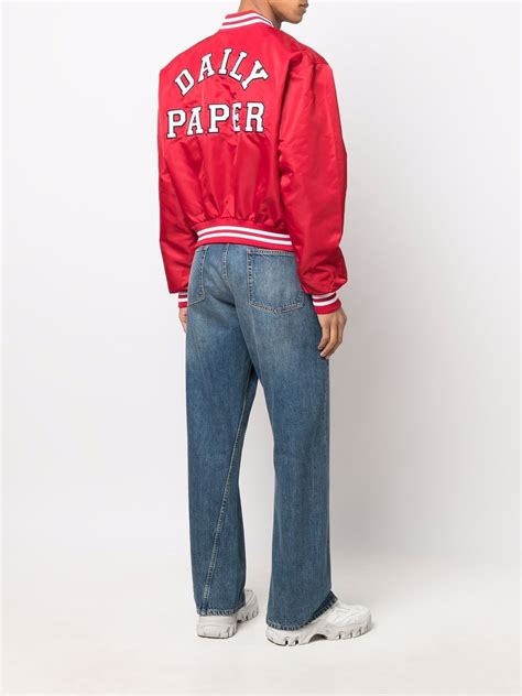 daily paper masoom logo patch bomber jacket farfetch