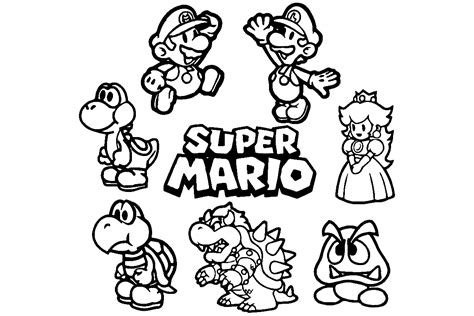super mario coloring pages mario brothers  print color craft