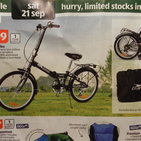 folding bike  aldi starts st september ozbargain