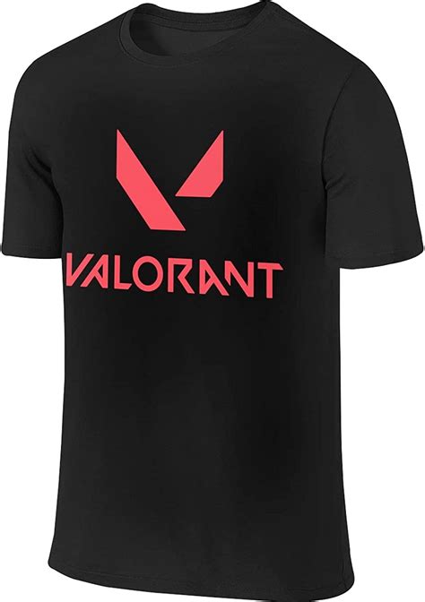 valorant logo shirt classic men s short sleeve shirts black