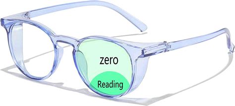 safety bifocal reading glasses with clear lenses blue