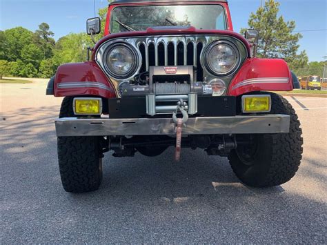 1986 jeep cj7 laredo sebring red classic jeep cj 1986 for sale