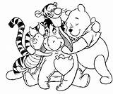 Pooh Winnie Coloring Pages Cartoon Basketball Bear Colouring Friends sketch template