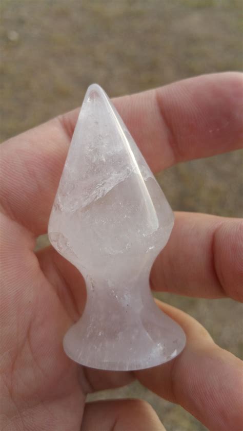 Hand Carved Quartz Crystal Butt Plug Made By Me Porn Pic
