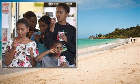 malia and sasha obama photographed by paparazzi on hawaiian beach but white house stop them