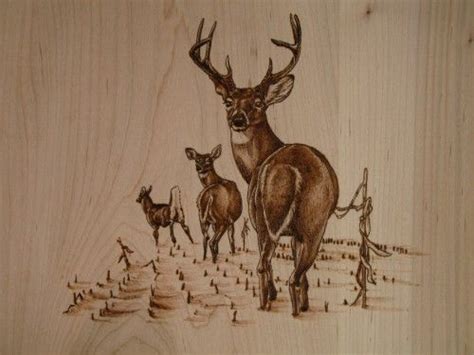 deer stencil  wood burning  wood idea bantuanbpjs