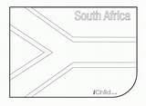 Flag South Africa Coloring Popular sketch template