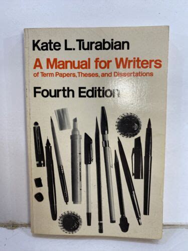 manual  writers  term papers kate  turabian paperback