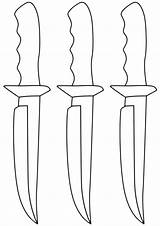 Knife Coloring Knife4 sketch template
