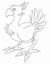 Chocobo Fantasy Final Line Drawing Coloring Choose Board Pages Easy Drawings sketch template