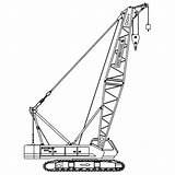 Crane Construction Drawing Crawler Cranes Getdrawings sketch template