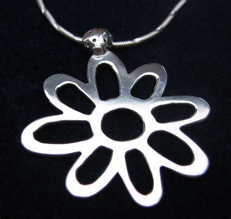 daisy cutout  ladybug jewelry silver silver jewelry