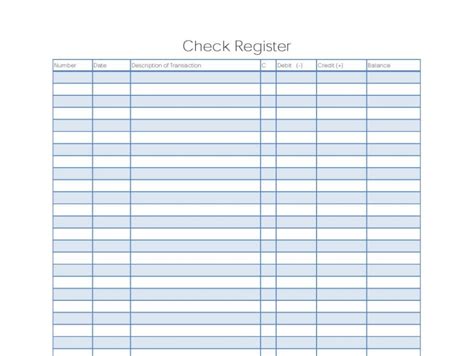 checkbook register templates   docs xlsx  check