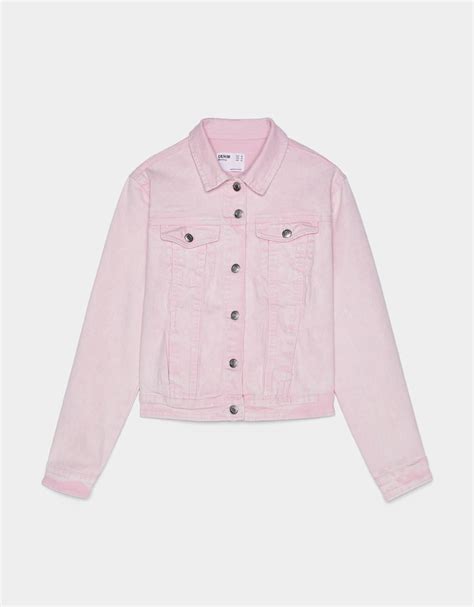 bershka pink denim jacket google search ropa de moda chaqueta  mujer ropa