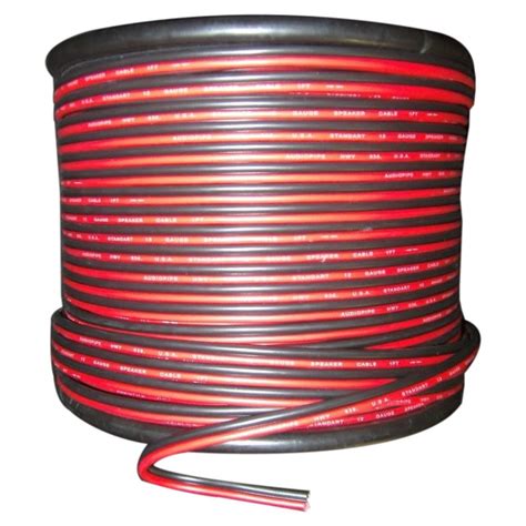 gauge  red black zip wire awg cable power ground stranded copper car  wires cables