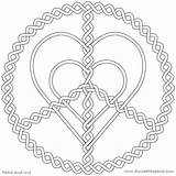 Coloring Pages Peace Heart Mandala Printable Pattern Cool Hearts Colouring Teenagers Mosaic Flower Adult Signs Mandalas Adults Colour Small Kids sketch template