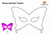 Template Masquerade Masks Printable Kids Mask Butterfly Craft Fun sketch template