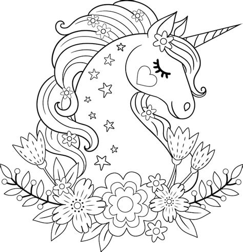 pin  desenhos  colorir beautiful unicorn coloring page
