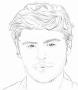 Efron Zac sketch template