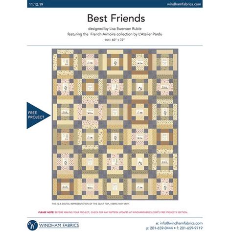 Best Friends Quilt Pattern Free Pdf By Lisa Swenson Ruble For Windham