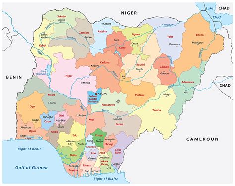 full map  nigeria