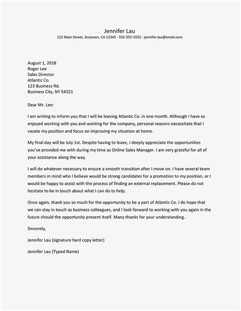 image result  resignation letter format  personal reason  word